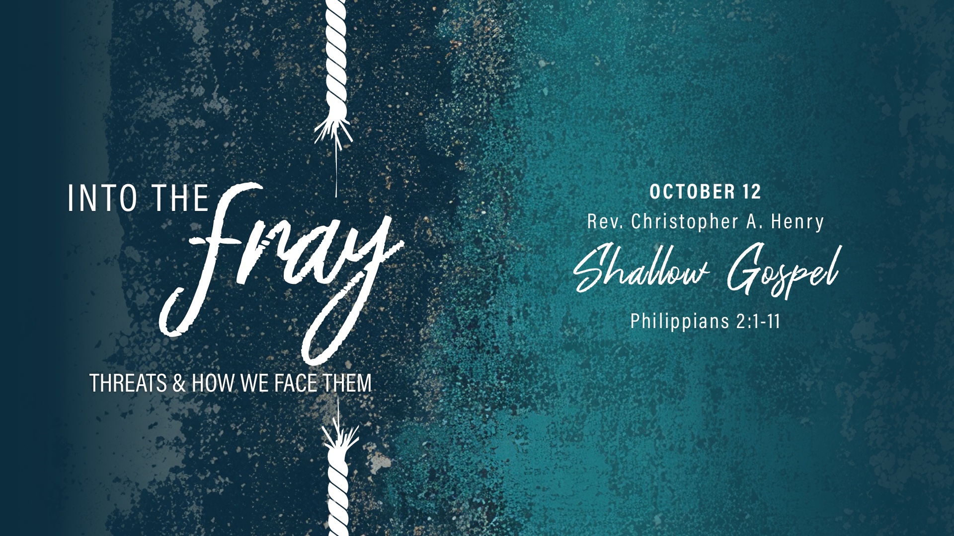 October 12 - Shallow Gospel